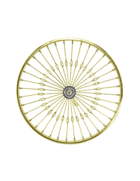 26 Steel Coaster Twisted Cage 36 Spoke 8gGold 3/8 Axle Single Wall Gold.